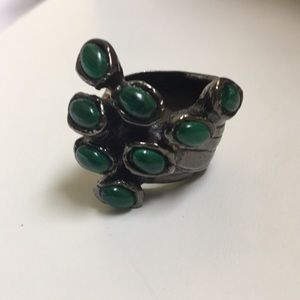 Yves Saint Laurent YSL Silver Arty Ring